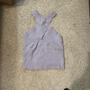 Free People violet purple cross cross tank top
